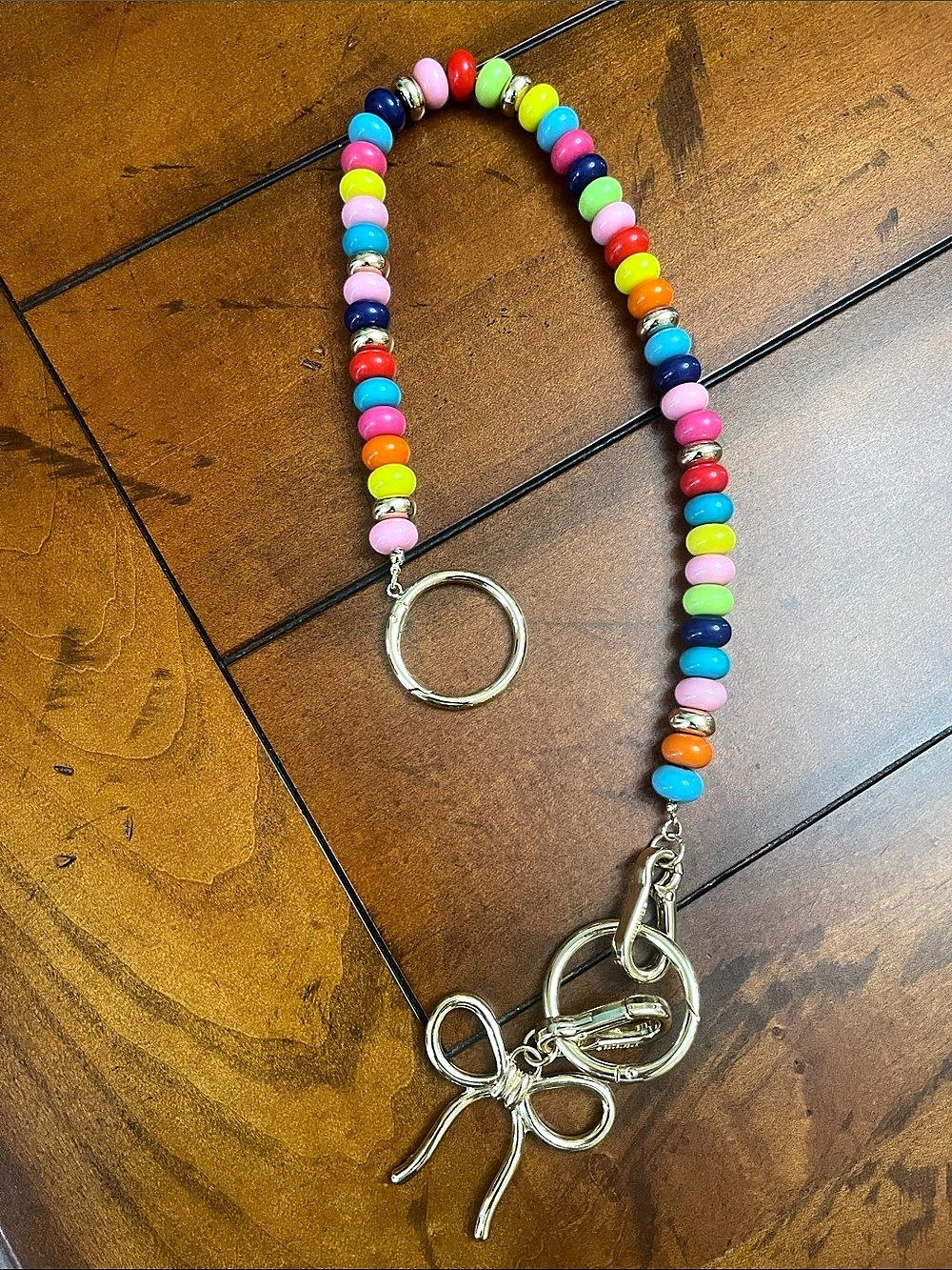 Bauble Bar Beaded Bag Charm in Multicolor (20”)